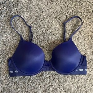 Wear Everywhere T-Shirt Bra Blue VS Pink NWOT 32C